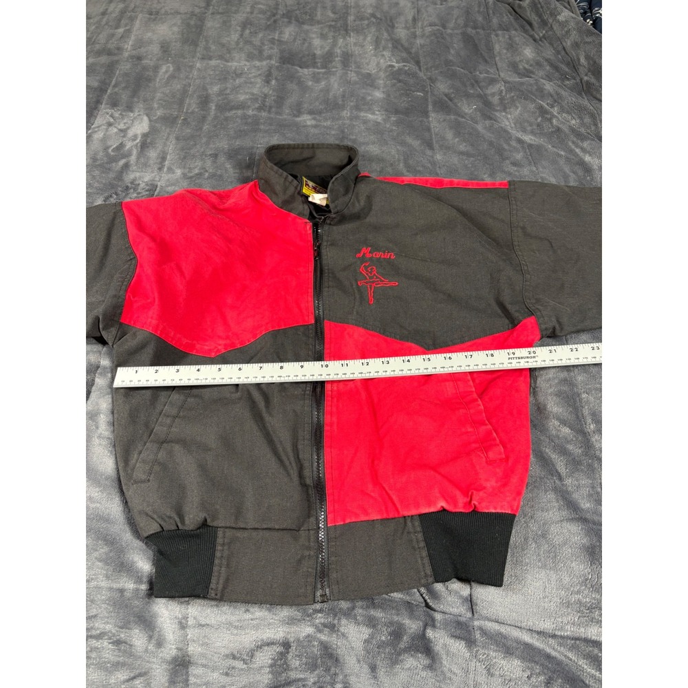 Vintage Bee-Wild Award Design Apparel Bomber Jacket Red Black Ballerina Womens S - Picture 6 of 11